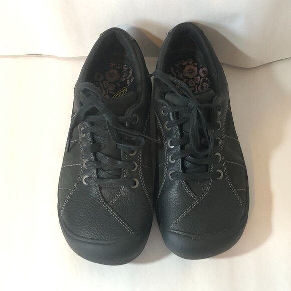 KEEN Women's Leather Low Top Sneaker Size 7 Black - Picture 5 of 12